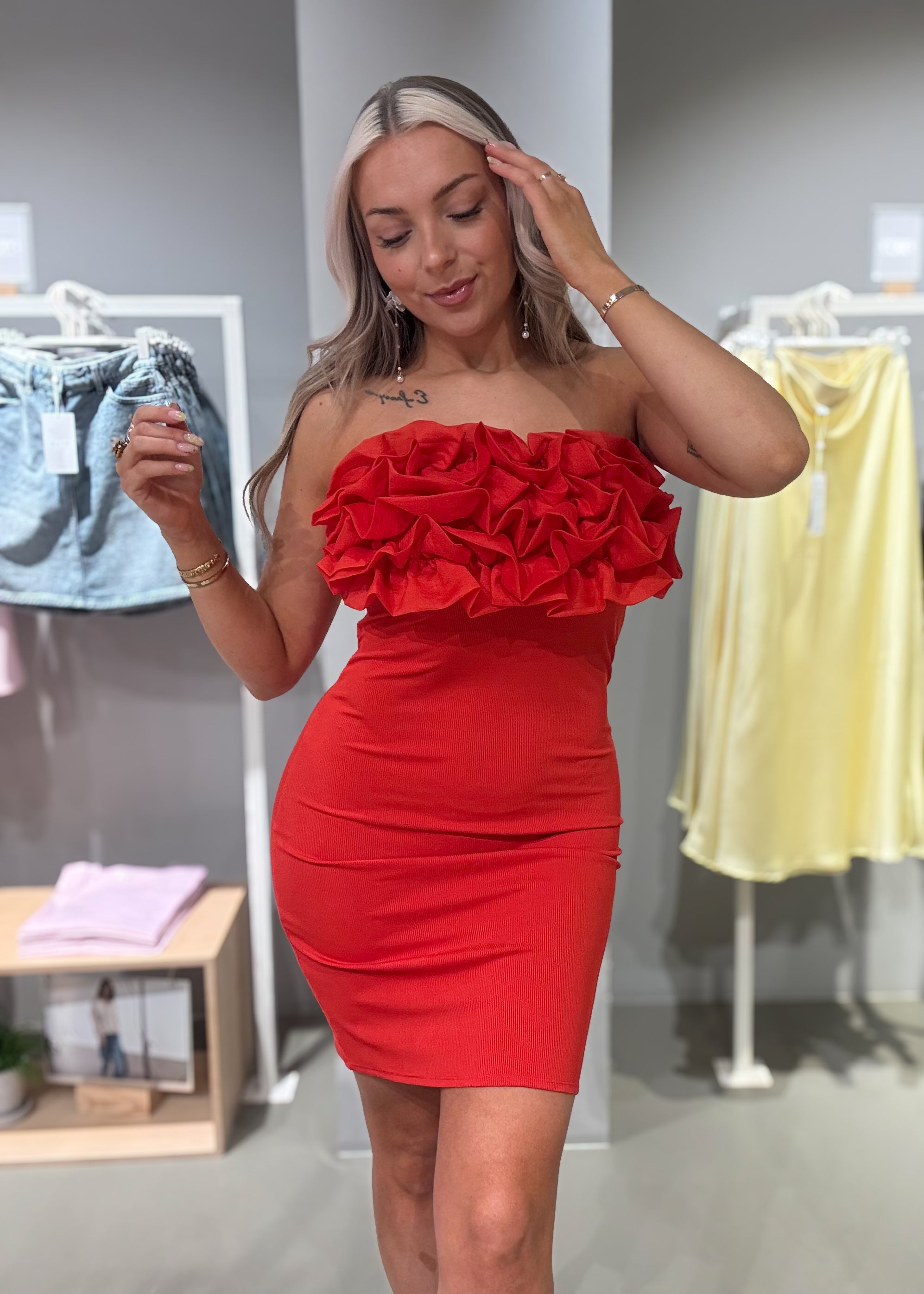 VITOVE Short Dress - Poppy Red